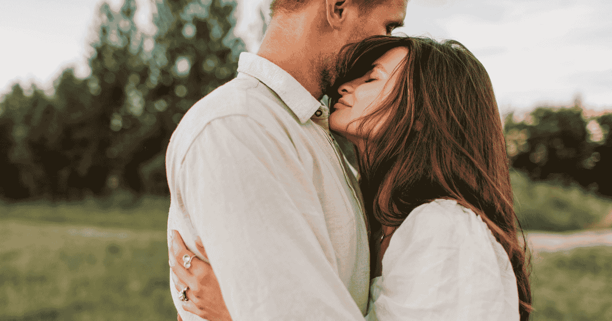 A couple embracing each other